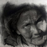 Luyann - Anciana - Grafico y carboncillo - 63x49 - 700,00€
